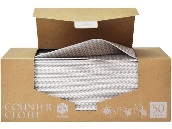 他サイト： ストリックスデザイン 抗菌カウンタークロスBOX 50枚 グレー SA-164の商品画像