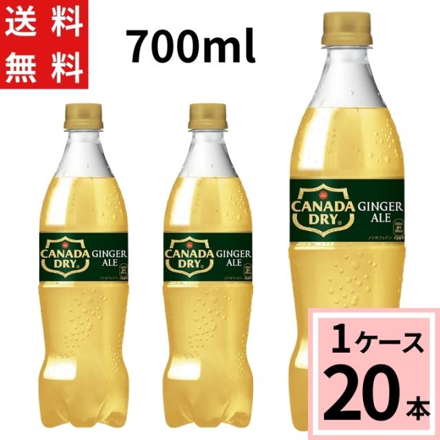 他サイト： カナダドライ ジンジャーエール PET 700ml 送料無料 合計 20 本(20本×1ケース)ジンジャエール ジンジャー 炭酸の商品画像