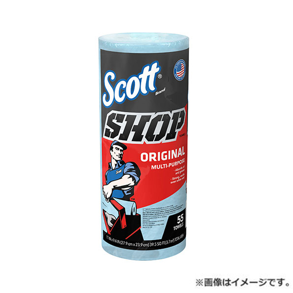 他サイト： SCOTT ショップタオル ブルーロール 55カット 65940 0054000751301 (1ロール55枚)の商品画像
