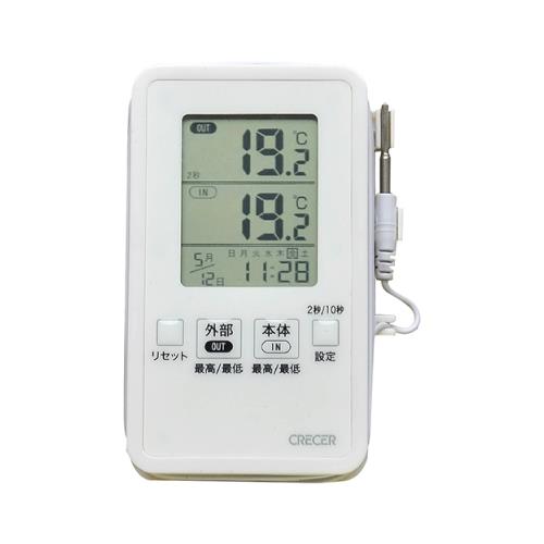 他サイト： 【メール便】CRECER デジタルIN-OUT温度計 AP-09Wボウテキガタの商品画像