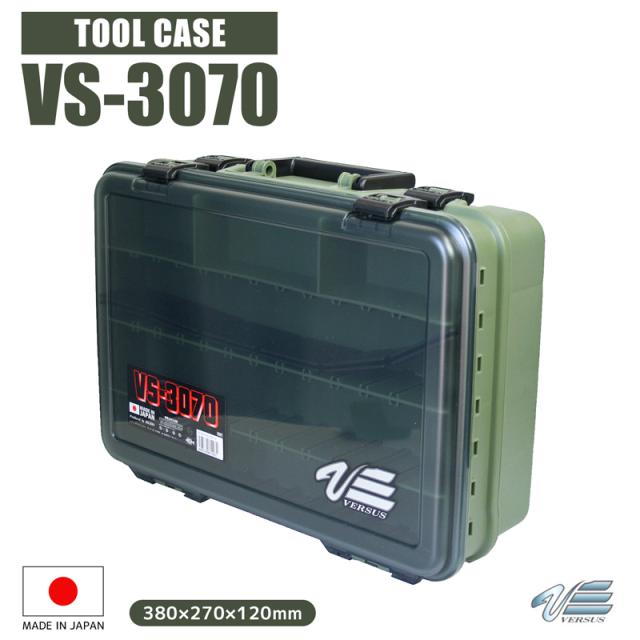 他サイト： メイホウ ツールケース マットグリーン 釣り VS-3070 380×270×120mm 上下2段式 MEIHO VERSUS の商品画像