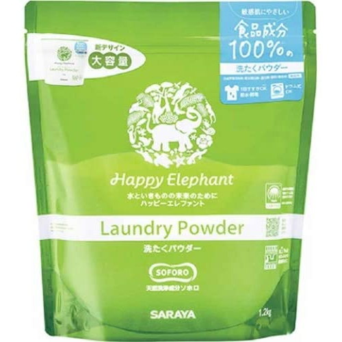 他サイト： サラヤ ハッピーエレファント 洗たくパウダー 1.2kgの商品画像