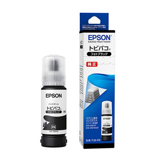 他サイト： 『取寄品』EPSON インクボトル トビバコ フォトブラック 70ml 純正品 TOB-PB エプソン インク 純正インクの商品画像