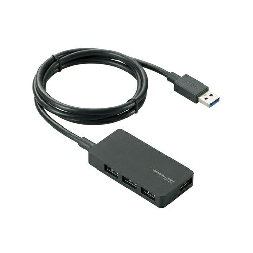 他サイト： 『代引不可』U3H-A408SBK エレコム USB3.0対応ACアダプタ付き4ポートUSBハブ ブラック 4ポート『送料無料(の商品画像