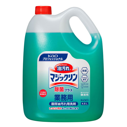 他サイト： 花王 マジックリン 除菌プラス 業務用 4.5L キッチン用洗剤 液体洗剤 油汚れ 厨房 キッチン 洗剤 除菌の商品画像
