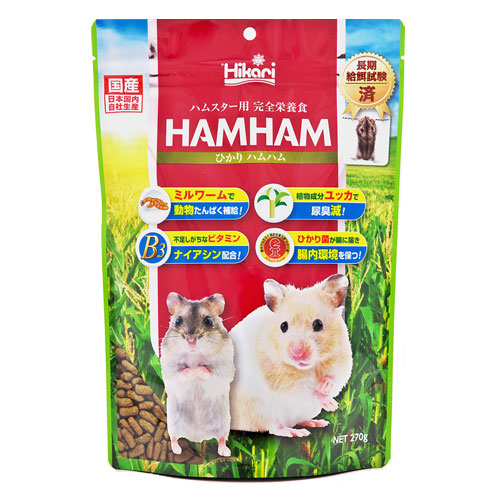 他サイト： キョーリン ひかりハムハム 270g ペット 餌 エサ 小動物 ハムスター 栄養食 国産 日本製の商品画像