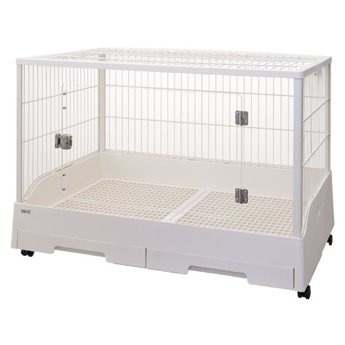 他サイト： ジェックス クリアフロント80 ケージ アクリル ワイヤー クリア 透明 うさぎ 小動物『送料無料(一部地域除く)』の商品画像