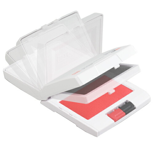 他サイト： マックス 瞬乾2段式スタンプ台 黒・赤 SA-212NWカミバコ スタンプ台 中形 2号 瞬乾 速乾 油性 有機顔料 SA-21の商品画像