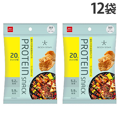他サイト： おやつカンパニー プロテインスナック バーベキュー味 ボディスター 40g 12袋の商品画像