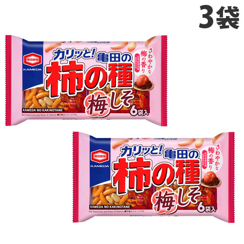 他サイト： 亀田製菓 亀田の柿の種 梅しそ 6袋入×3袋の商品画像