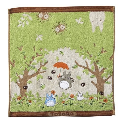 他サイト： となりのトトロ ウォッシュタオル ハンドタオル 木陰の散歩 34×36cm トトロ ハンカチ タオル ジブリ キャラクター丸眞 の商品画像