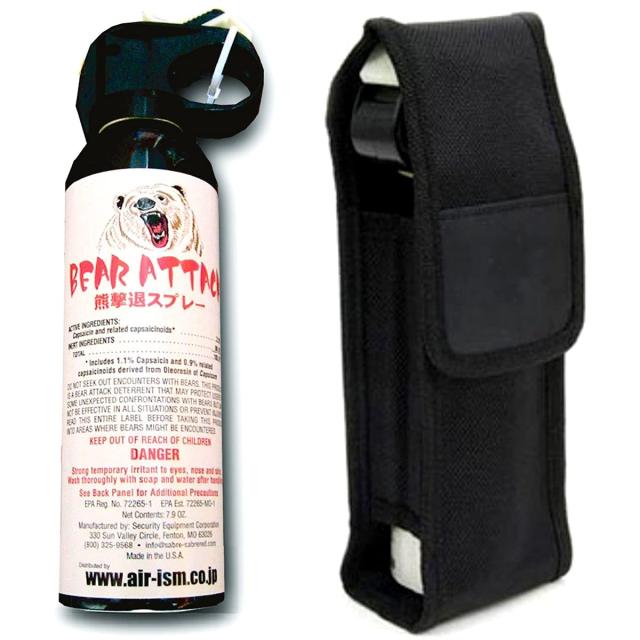 他サイト： 熊撃退スプレー ホルダーケース付き 安全!ロックカバー付きの商品画像
