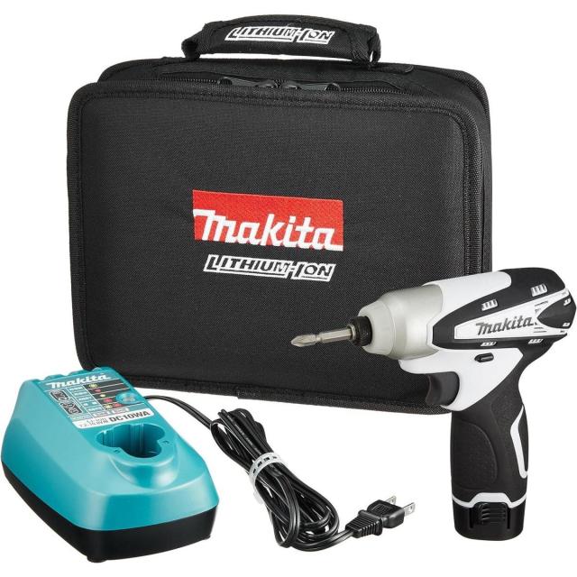 他サイト： マキタ(Makita) 充電式インパクトドライバ 10.8V 小型 白 本体付属バッテリー1個搭載モデル TD090DWSPWの商品画像