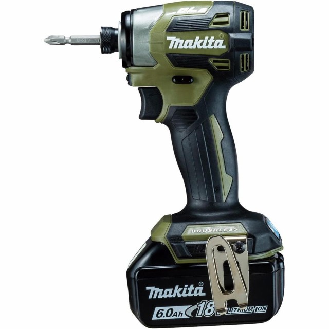 他サイト： マキタ Makita 充電式インパクトドライバ(オリーブ) 18V6Ah バッテリ2本・充電器・ケース付 TD173DRGXO の商品画像