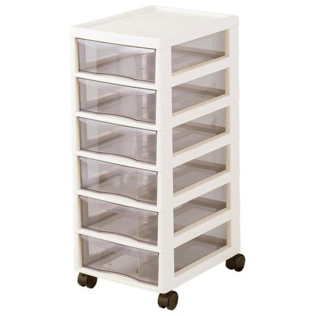 他サイト： JEJ アステージ  書類ケース 引き出し A4 深型 6段 アイボリー 「アプロス」 AP-A4F6の商品画像