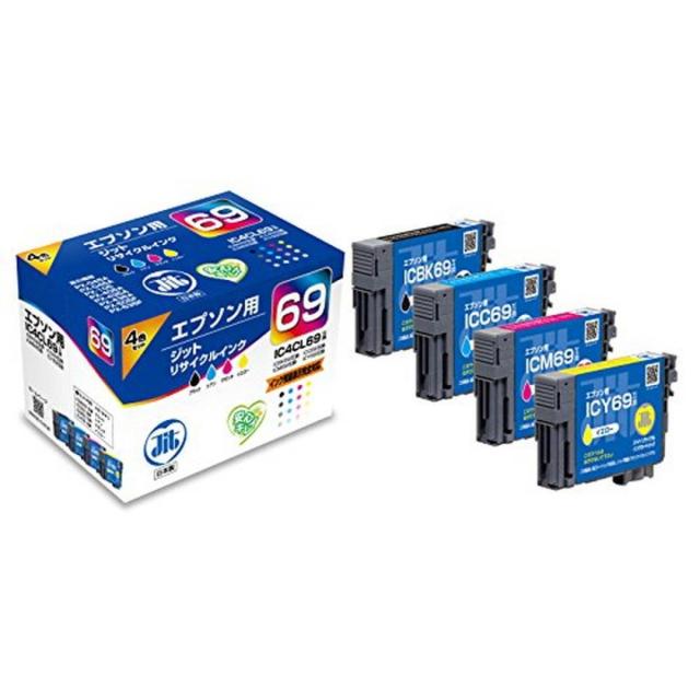 他サイト： ジット エプソン(EPSON)対応 リサイクル インクカートリッジ IC4CL69 4色セット対応 JIT-E694Pの商品画像