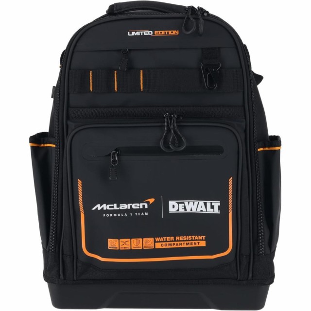 他サイト： 【在庫有・即納】デウォルト(DEWALT) バックパック マクラーレン F1 コラボ 撥水 撥塵 耐久性 収納ケース ツールバッの商品画像