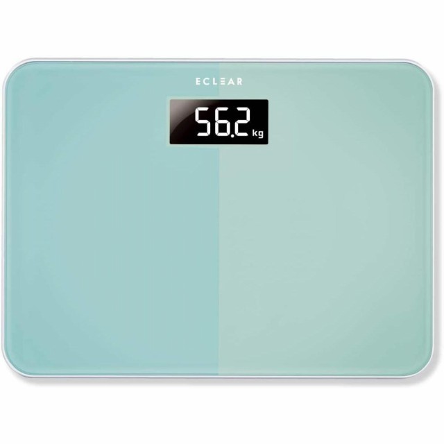 他サイト： エレコム HCS-S01BU エクリア 体重計 ブルー 青 ガラス天板 スリム コンパクト シンプル おしゃれ セパレートデザイの商品画像