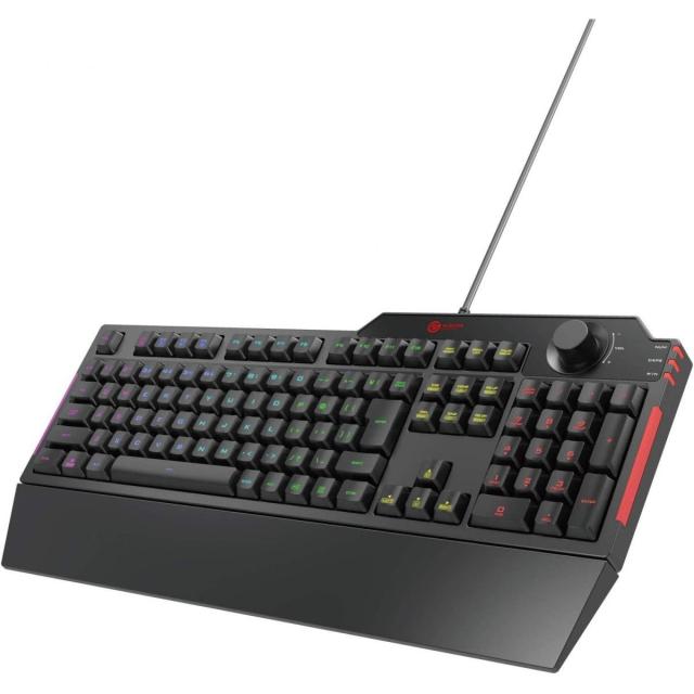 他サイト： エレコム ゲーミングキーボード 有線 TK-G02UMBK 着脱式リストレスト付 ボリュームダイヤル LED調整 メンブレン フの商品画像