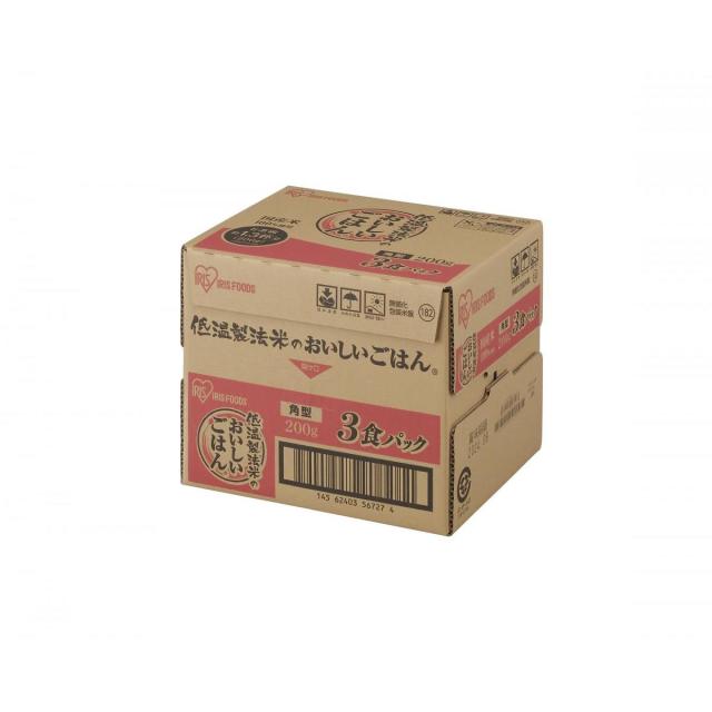 他サイト： 【在庫有・即納】アイリスオーヤマ パックご飯 200g × 3パック × 8 ケース 24食 低温製法米のおいしいごはん パックの商品画像