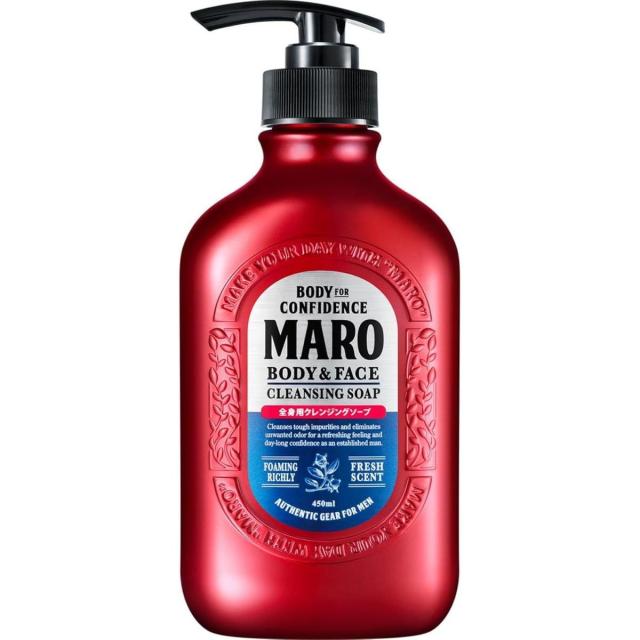 他サイト： MARO 全身用クレンジングソープ 450mL ハーブシトラスの香り 男性 ボディソープ ニオイ アブラ 植物由来 石けんの商品画像