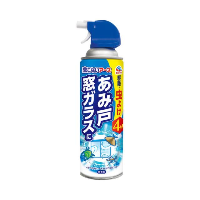 他サイト： アース製薬 虫こないアース あみ戸・窓ガラスに 450mL 虫除け効果約4か月 屋外用虫よけ スプレー ガ 羽アリ ユスリカ カの商品画像