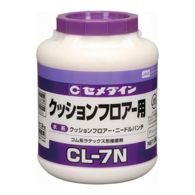 他サイト： セメダイン クッションフロア用 CL-7N 3Kg LX-122 補修用品 ゴム ビニール 接着剤の商品画像