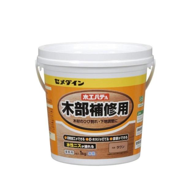 他サイト： セメダイン 木部補修用 木工パテA 業務用 1kg ポリ缶 ラワン HC-156の商品画像