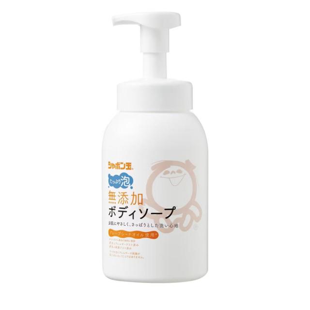 他サイト： シャボン玉石けん 無添加ボディソープたっぷり泡ボトル 570mL 日本製 せっけん 本体 ボトルの商品画像
