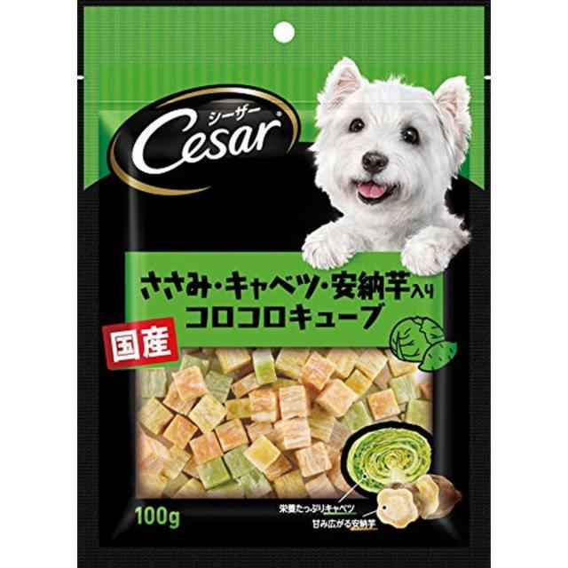 他サイト： シーザー シーザースナック ささみ・キャベツ・安納芋入りコロコロキューブ 100gの商品画像