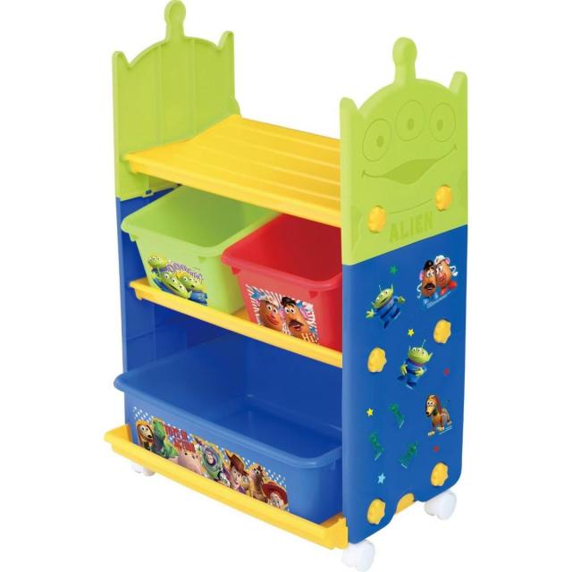 他サイト： 錦化成 おもちゃ箱 トイストーリー トイステーション キャスター付 おもちゃ箱 おもちゃ入れ おもちゃ 収納 ラック 棚 ディズの商品画像