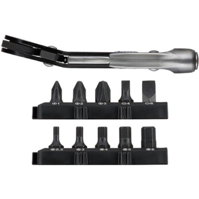 他サイト： ベッセル VESSEL ファインミニラチェット ベンド ビット10本付 TD-25B 極薄 狭所 隙間 作業 工具 二輪整備 自の商品画像