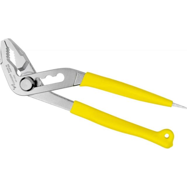 他サイト： ツノダ ドライバー付き ウォーターポンププライヤー 150mm WP-150D 電設工事 コンパクト 4段階口開き調整 非対称掴の商品画像