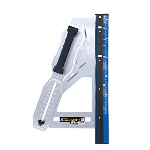他サイト： シンワ測定 丸ノコガイド定規 エルアングルPlus シフト 45cm 寸勾配切断機能付 79052の商品画像