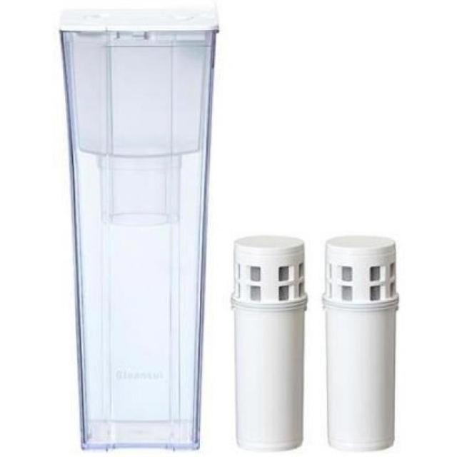 他サイト： 【在庫有・即納】三菱ケミカル クリンスイ カートリッジ2個付(CPC5Z) ポット型浄水器 CP012W 0.9L 浄水 ポットの商品画像