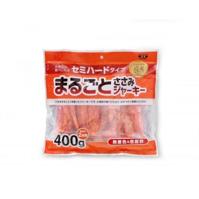 他サイト： アイリスオーヤマ まるごとささみ ジャーキー セミハード 400g EJ-40SERN 愛犬用 おやつ 間食 ペットフードの商品画像