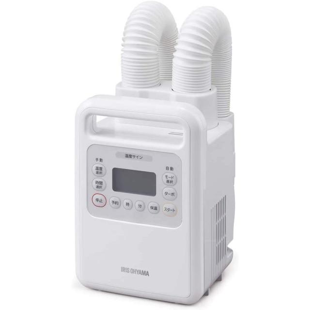 他サイト： アイリスオーヤマ ふとん乾燥機 カラリエ 温風機能付き マット不要 ハイパワーツインノズル FK-WH1 ホワイトの商品画像