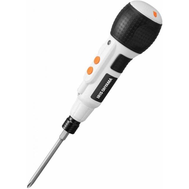 他サイト： LEDライト付 ボールグリップドライバー 3.6V ホワイト 電動ドライバー ペン型 小型  充電ケーブル付 JMD8BG-W の商品画像