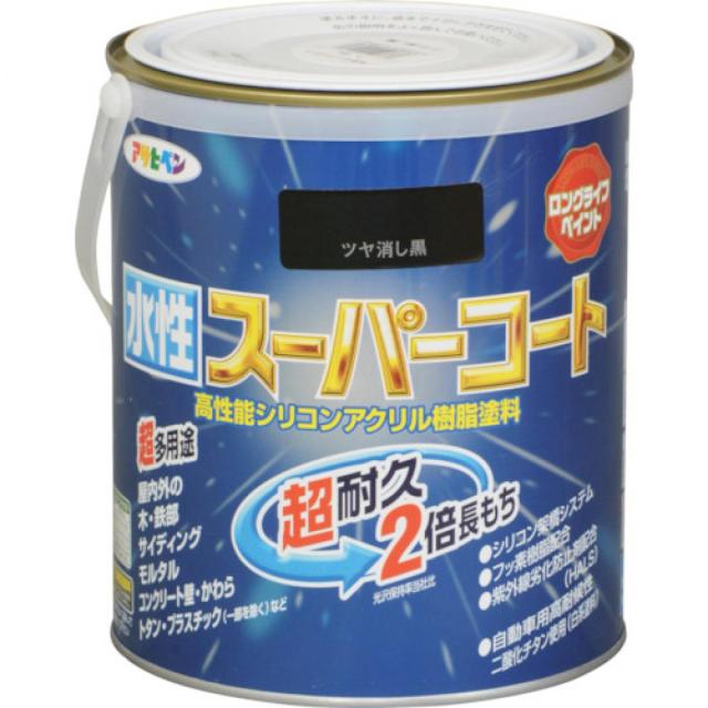 他サイト： 水性スーパーコートツヤ消し黒1.6Lの商品画像