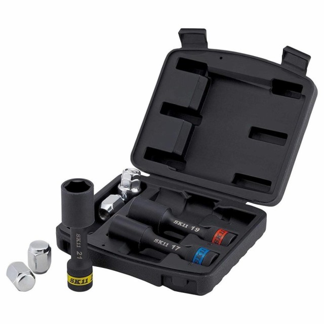 他サイト： 【送料無料】 SK11 インパクトレンチ用 ホイールナットソケットセット 17・19・21mm 差込角 12.7mm (1/2イの商品画像
