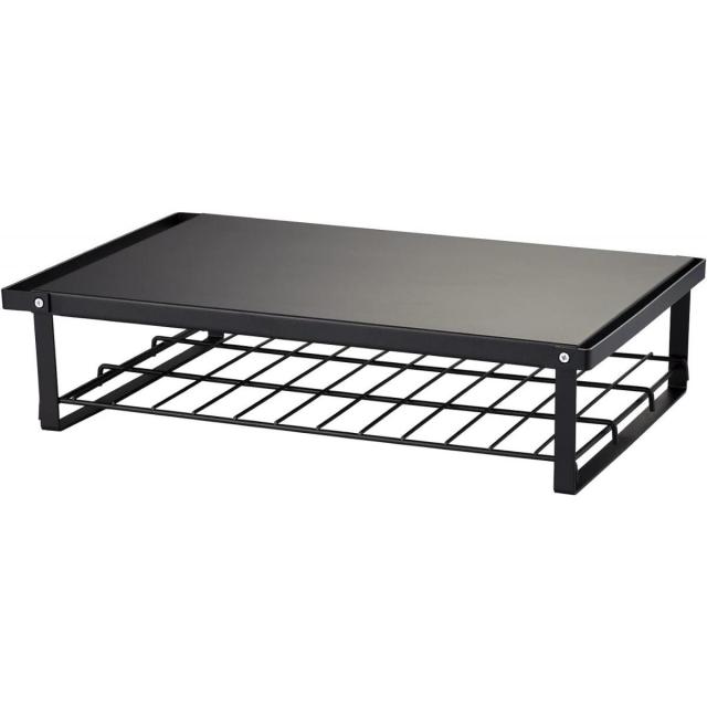 他サイト： 【在庫有・即納】【C】  平安伸銅工業 SPLUCE レンジ上ラック マットブラック 棚 2段 REK-1 レンジ 空間 有効活の商品画像