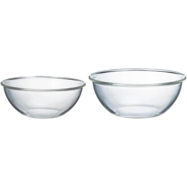 他サイト： HARIO ハリオ 耐熱ガラス製浅型ボウル2個セット MXPA-2806 熱湯対応 食洗器対応 電子レンジ対応 オーブン対応 調の商品画像