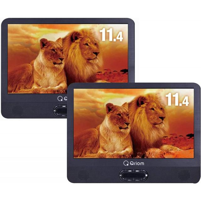 他サイト： 山善 ポータブル DVDプレーヤー 車載 ヘッドレスト モニター 11.4インチ CPD-M114TMR(B) シガーソケット の商品画像