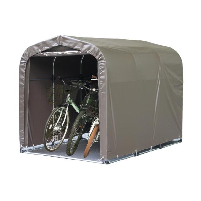 他サイト： 南榮工業 NAN-A サイクルハウス 3台用 SB スーパーブラウン本体一式 組立式 幅1560x奥行2200x高さ1650mmの商品画像