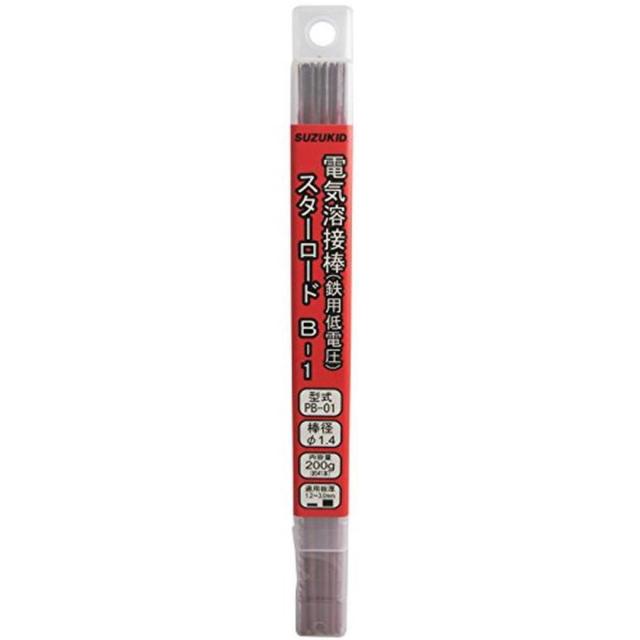 他サイト： スズキッド SUZUKID スターロード B-1 1.4φ*230mm 200g PB-01 アーク溶接棒 電気溶接棒 (鉄用低の商品画像