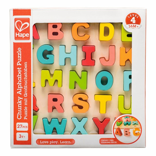 他サイト： ハペ アルファベットパズル E1551A カラフル おもちゃ 玩具 3歳〜 ABC アルファベット パズルの商品画像