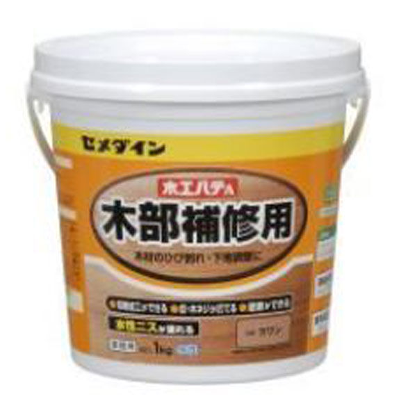 他サイト： [三太郎の日P10倍!] セメダイン 木工パテA ラワン 1Kg 補修材 接着 木部補修用 DIY 木材のひび割れ・穴埋めに最適の商品画像