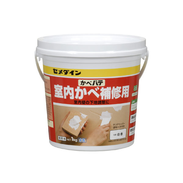 他サイト： セメダイン HC-158 かべパテ 1Kg 白色 ポリ缶 業務用 水性 DIY 修繕 修理 リペア 壁補修材 室内かべ補修用 かの商品画像