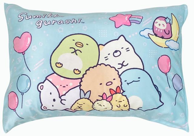 他サイト： [三太郎の日P10倍!]モリシタ サンエックス 枕カバー (すみっコぐらし フレンズ なめらかフィット ピローケース) ブルー の商品画像