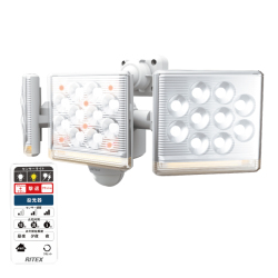 他サイト：  【光とブザーで防犯対策!】 musashi 防犯 センサーライト リモコン ライト 電気 LED センサー 防水 ガレージ 駐の商品画像